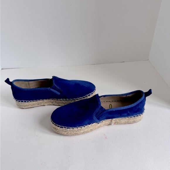 Sam Edelman Blue Carrin Suede Leather platform espadrilles. Size 6.5 - Picture 6 of 11